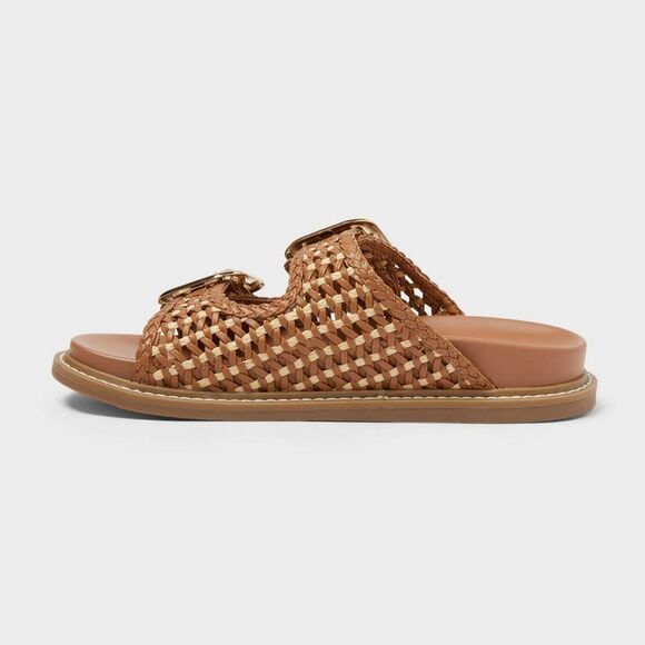 Open Box - Universal Thread - Women’s Collin Sandals with Memory Foam Cognac - Picture 2 of 4